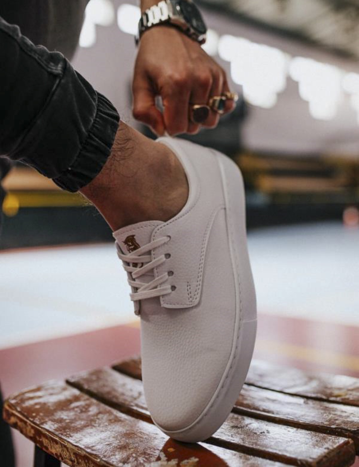 Ανδρικά λευκά Casual Sneakers δερματίνη με κορδόνια 0772020W φωτογραφία